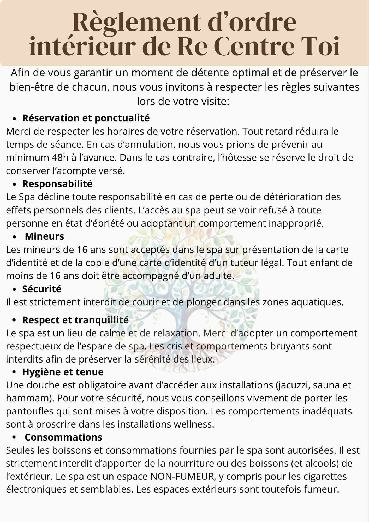 Règlement et conditions
